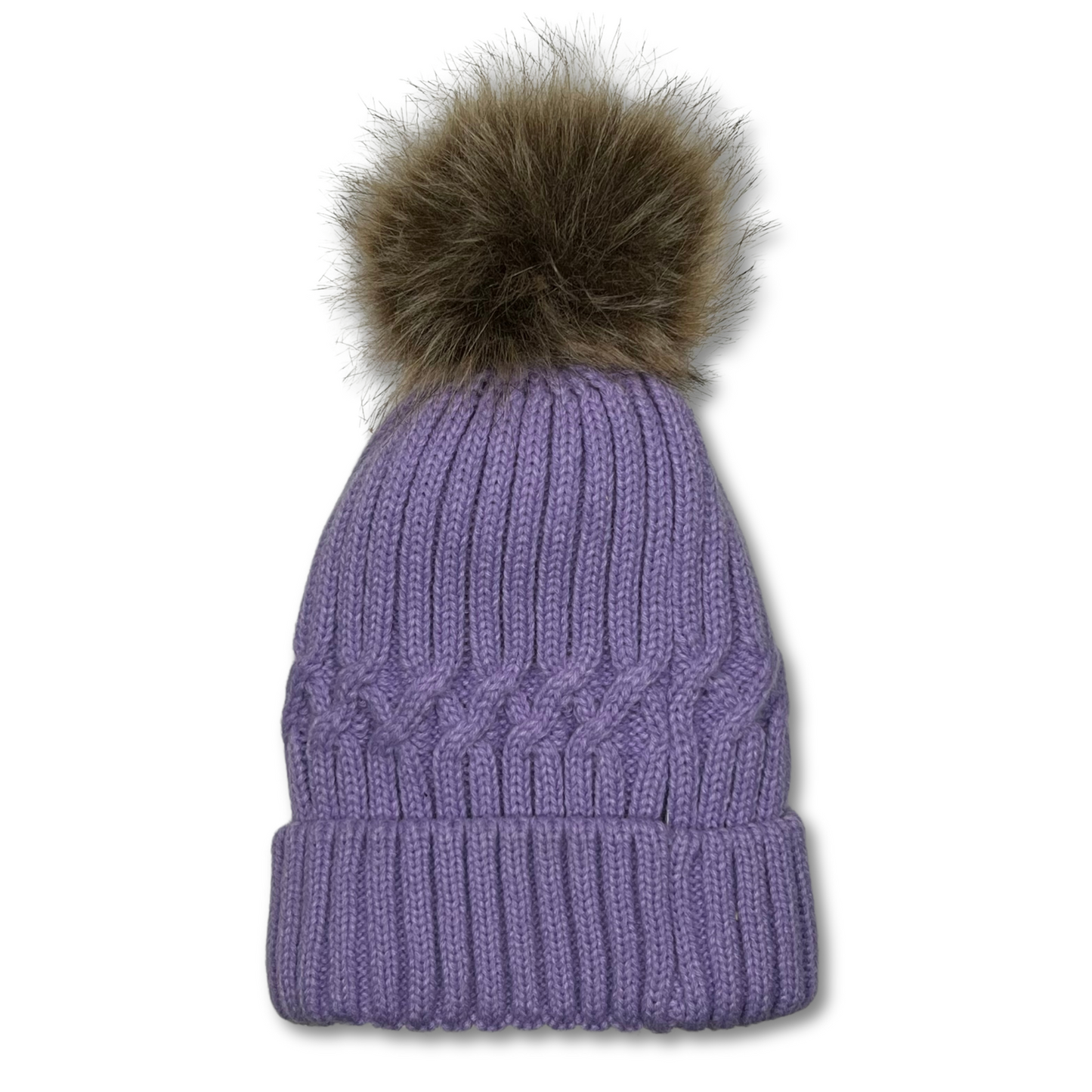 Fleece Lined Puff Beanie (LAVENDER)